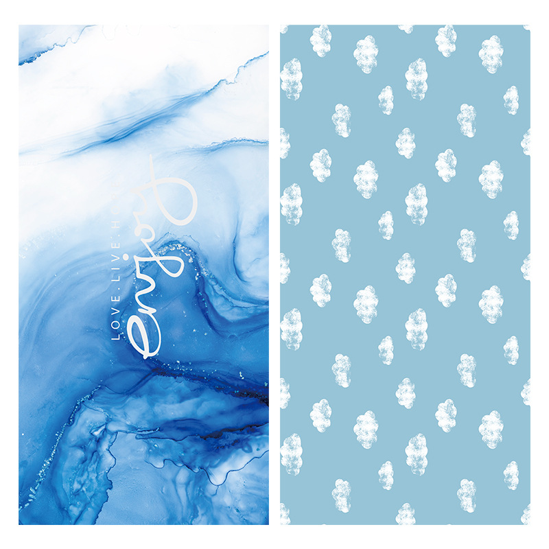 Light blue ink-double-sided velvet fabric-[double-sided printing]
