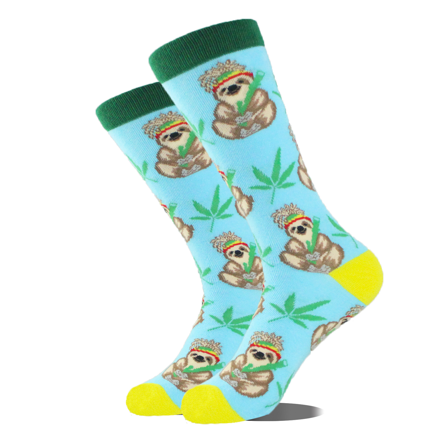 Caliente nuevo comercio exterior transfronterizo calcetines de algodón derechos de autor animal serie marea calcetines mediados de la pantorrilla tallas grandes calcetines de los hombres fábrica calcetines al por mayor