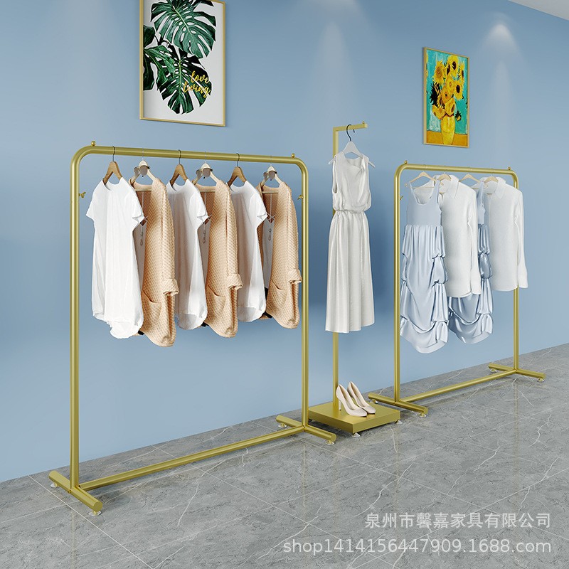 源頭工廠服裝店展示架掛衣架鐵藝落地衣架展廳女裝衣服貨架中島架