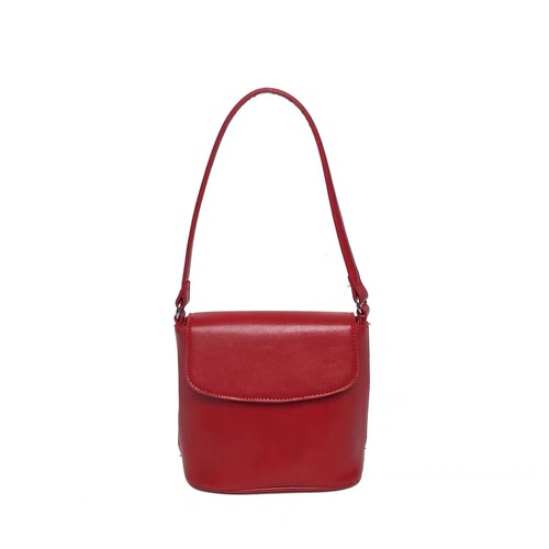 Autumn and winter homemade bags for women 2024 new Korean version ins high-end texture versatile red one-shoulder cross-body bucket bag