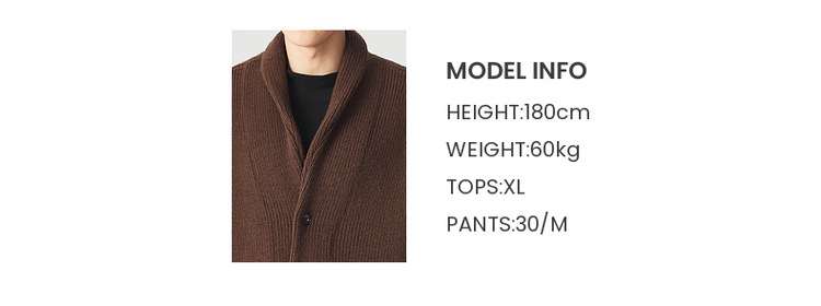 Áo khoác dệt kim len Merino nam tay raglan cổ lọ — Màu be chi tiết 11
