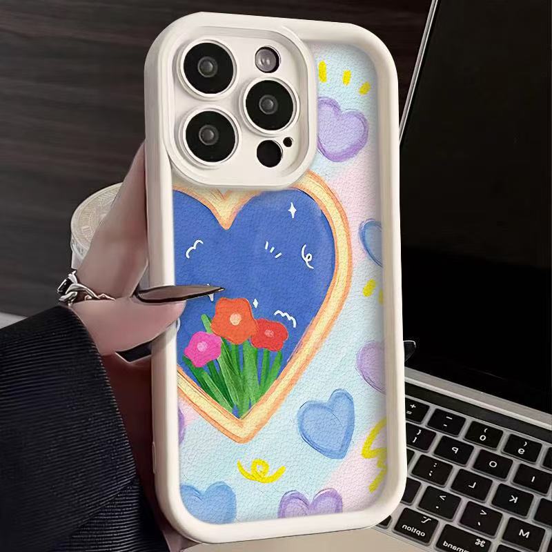 Estilo de pintura al óleo aplicable iPhone 16pro funda para teléfono móvil Apple 15 personalidad 14 Europa y América 13promax nuevo 12x11