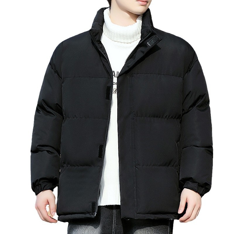 Chaqueta Acolchada de Cuello Alto para Hombre Poliéster Térmico, Acolchado para Invierno