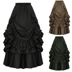 Mantle Style Amazon Women's Foreign Trade Retro Gothic Victorian Style Skirt Renaissance Short Skirt