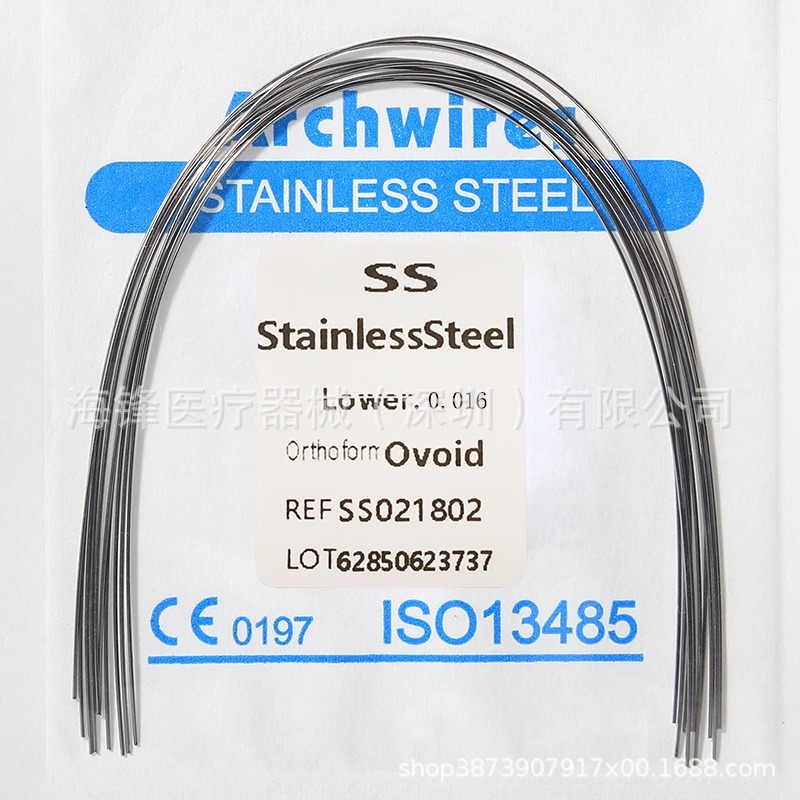 Ortodoncia dental Alambre de arco de acero inoxidable Alambre redondo súper elástico Alambre cuadrado Alambre preformado Alambre de ortodoncia Ovalos 10 paquetes