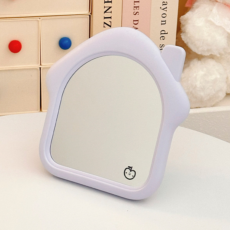 Espejo de maquillaje de contraste encantador escritorio de escritorio pequeña casa princesa espejo de dormitorio de estudiantes de maquillaje espejo de niña