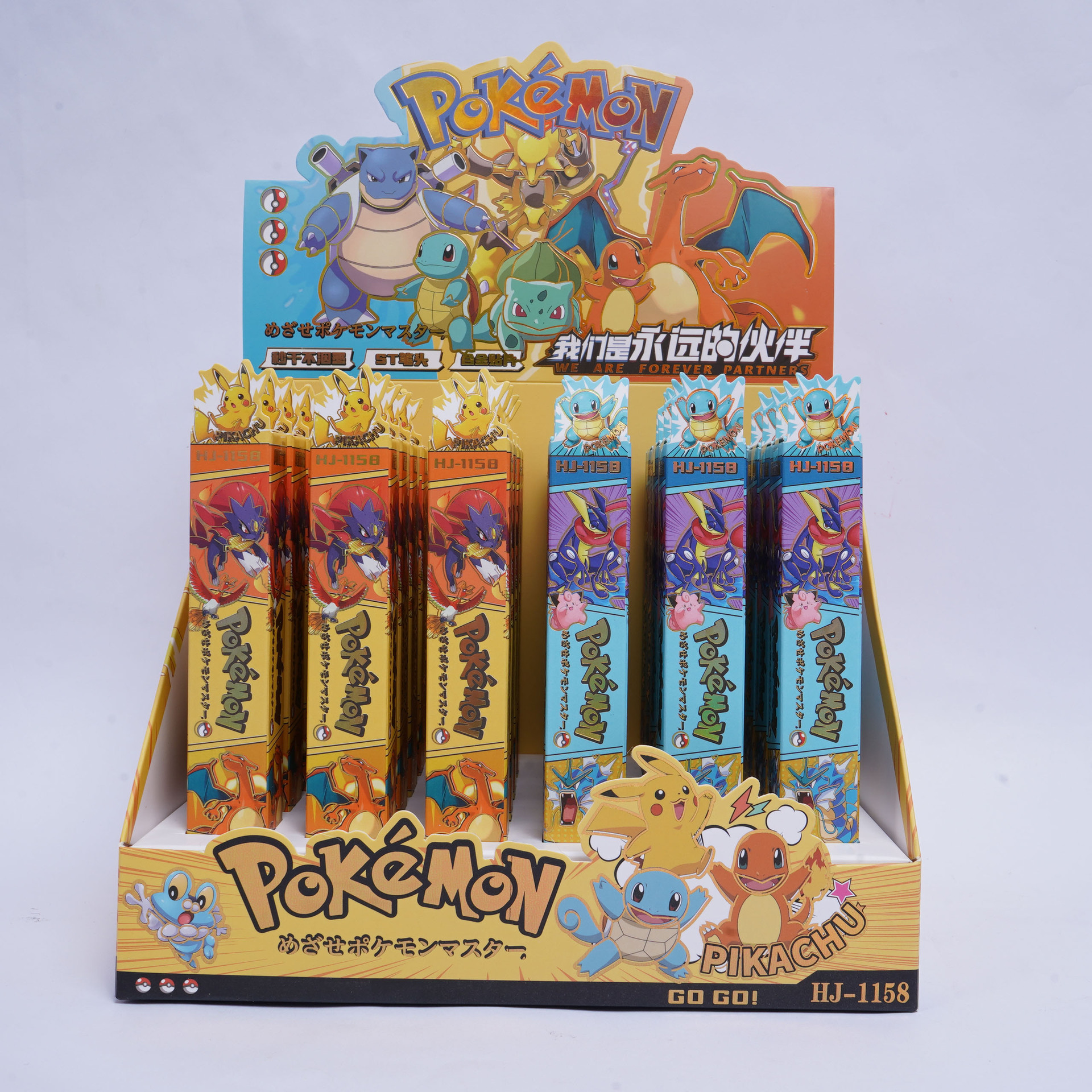 Nuevo HJ - 1158 Pikachu caja ciega lápiz animado de alto valor facial Elf Pokémon aleación parche lápiz neutro