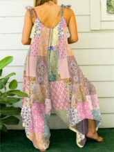 F 37281 Retro Floral Wide Leg Jumpsuit ӡ������� ŷ�������