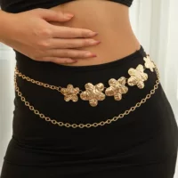 Европейская и американская панк-цепочка waist chain преувеличенная большая любовь металлическая ветряная цепь тела сексуальная морская звезда поясная цепь