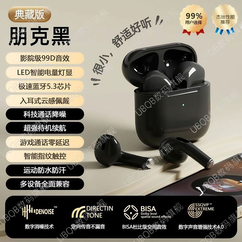 无线蓝牙耳机新款华强北Pro4半入耳式高音质降噪适用于苹果安卓|undefined