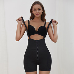 Cross-border body shaping, butt and hip enhancement corset with flat angle strap, snap-fastener tummy control, butt-lifting shaping pants, fake buttocks sponge pad