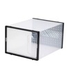 2024 hot wheat transparent plastic folding shoe box assembly shoe box simple modern storage shoe box and shoe cabinet