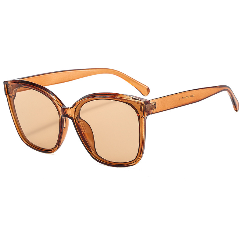 2021 nuevas gafas de sol de Marco grande retro de las mujeres Pequeño Libro Rojo cara redonda simple cuadrado cóncavo estilo Street shot gafas de sol 3544