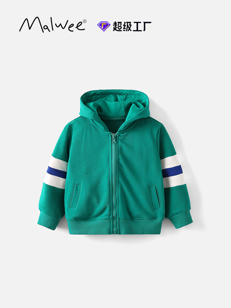 Malwee transfronterizo chaqueta de niño nuevo otoño y invierno Europa y los Estados Unidos niños con capuzas cardigan con cremallera de manga larga chaqueta