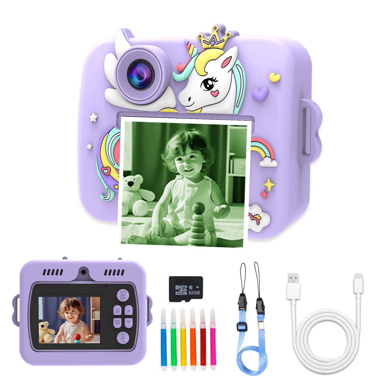 (Cross-border trading), polaroid, cartoon camera