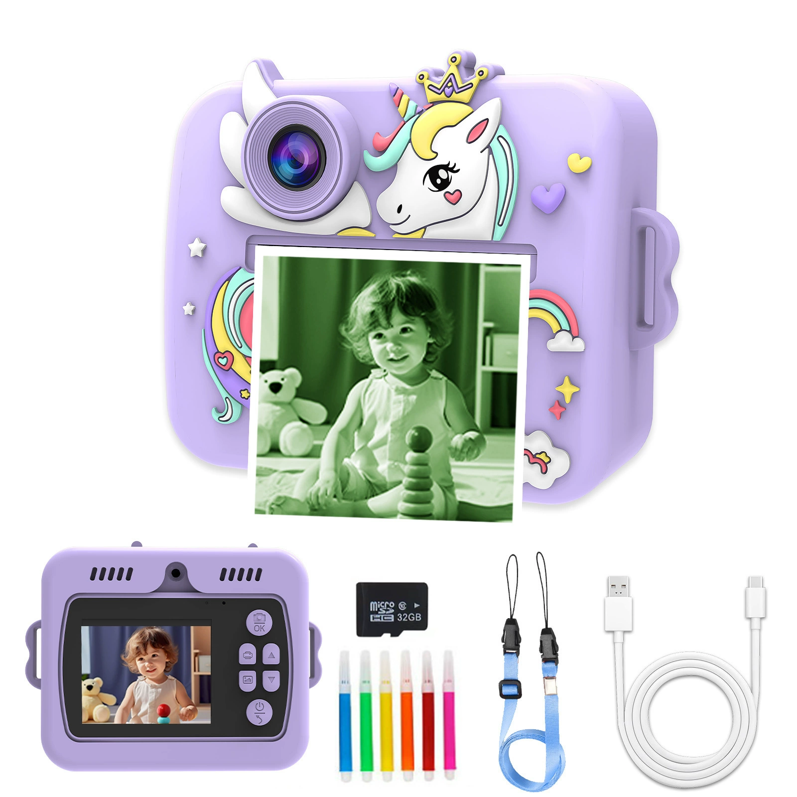 (Cross-border trading), polaroid, cartoon camera