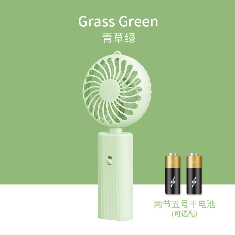Venta al por mayor mudo gran viento plegable ventilador de mano niños portátil mini ventilador N ° 5 batería regalo LOGO