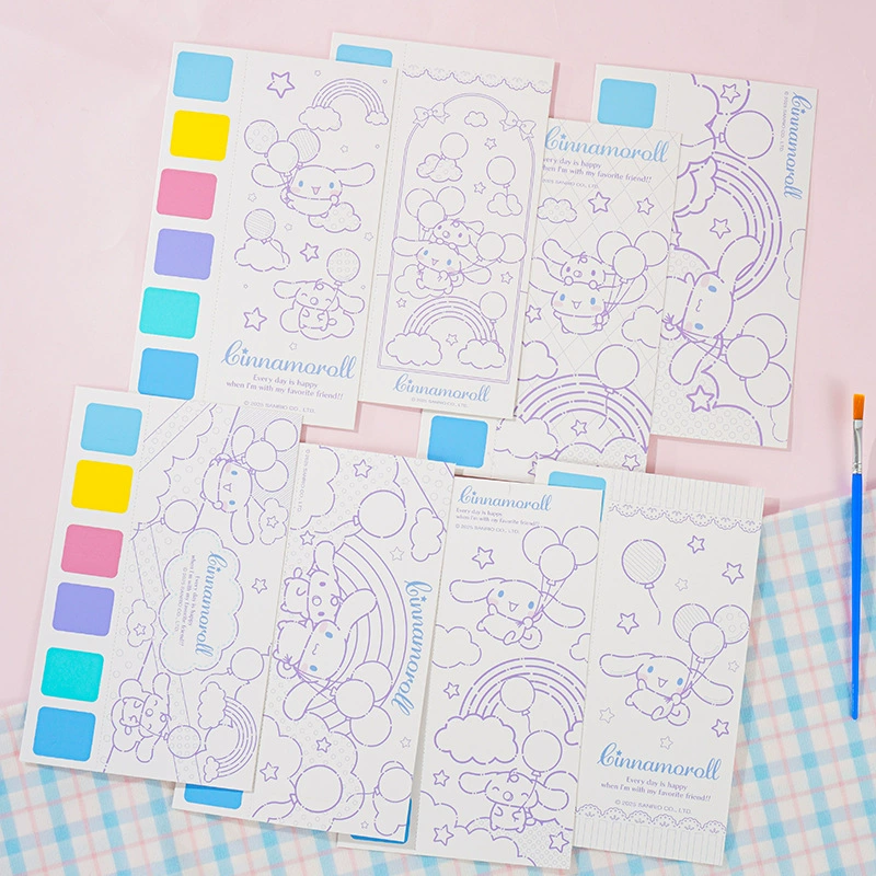 Sanrio, гуашь, раскраска, акварель, детская бумага для рисования, граффити
