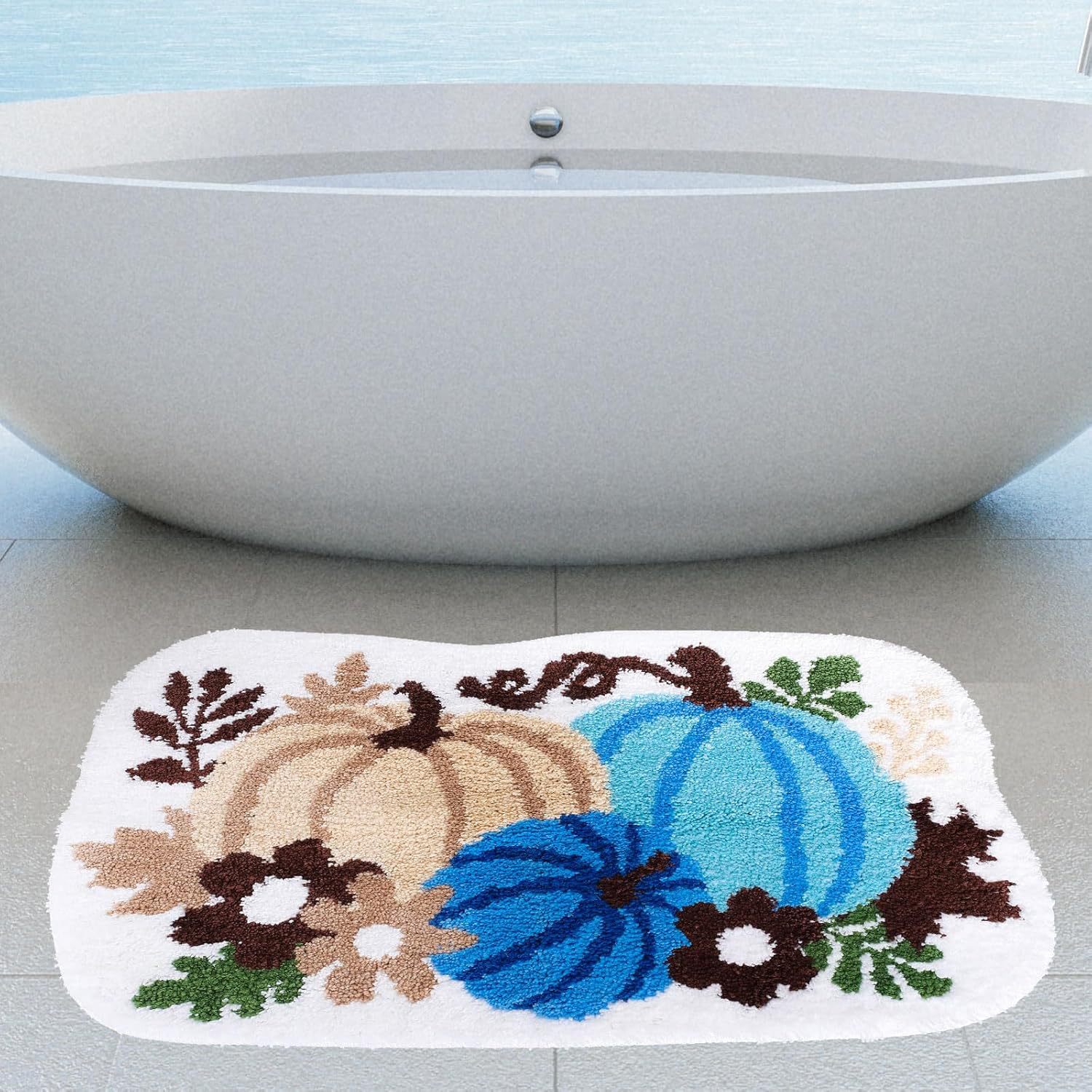 Cross-border Amazon Autumn Pumpkin Living Room Sofa Coffee Table Bedroom Bedside Soft and Comfortable Dirt-resistant Wear-resistant Floor Mat