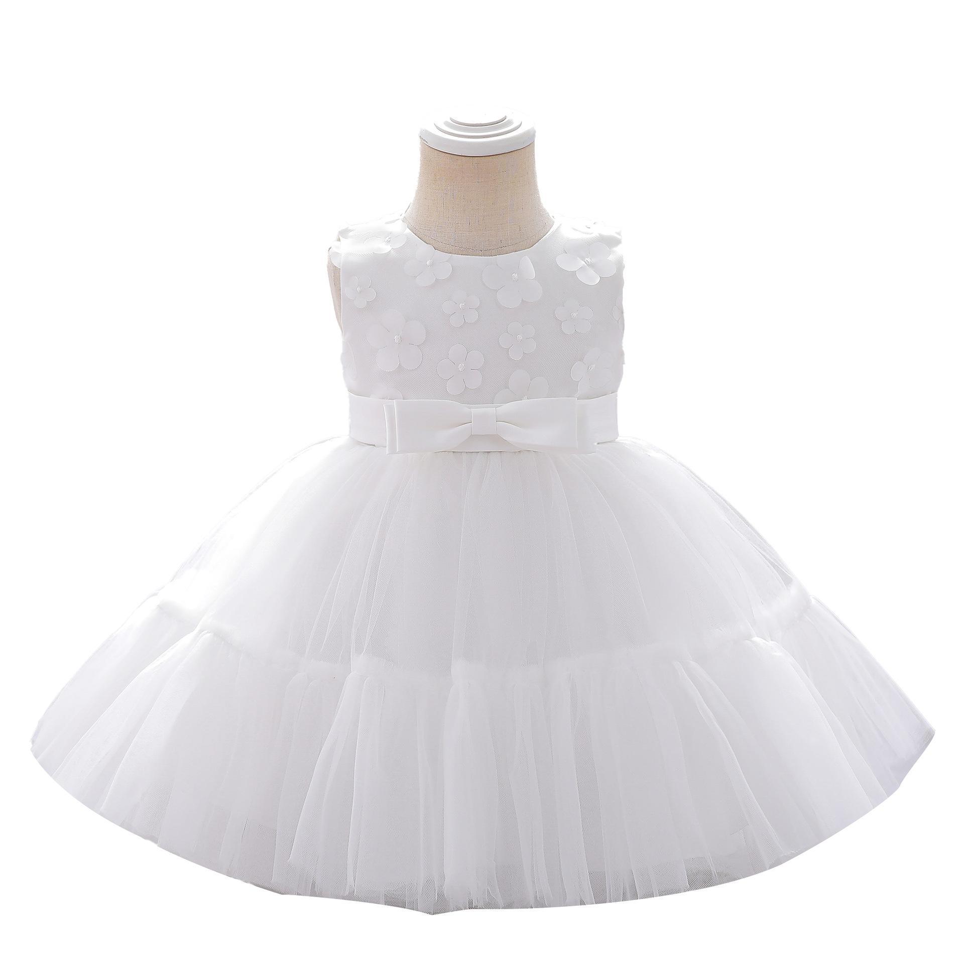 Transfronterizo nueva niña de las flores de la boda hilo esponjoso Niña princesa vestido de un año de edad del bebé banquete catch Week vestido