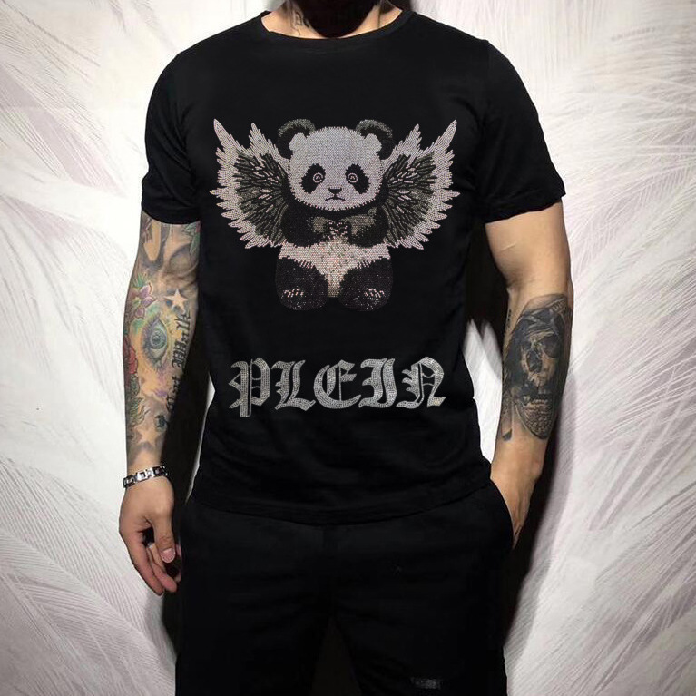 Explosions Philip plein fashion short sleeve men's round neck T-shirt domineering personality high quality cross-border e-commerce