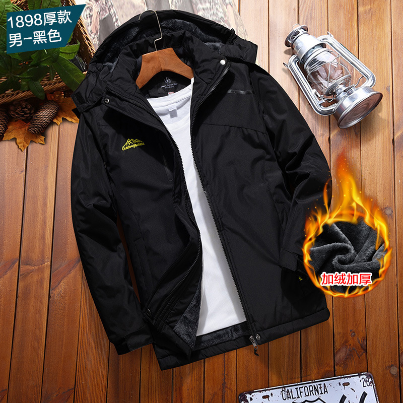 Ropa de asalto para hombres en invierno más vello al aire libre ropa de algodón caliente impermeable a prueba de frío ropa de trabajo de montaña abrigo mujer