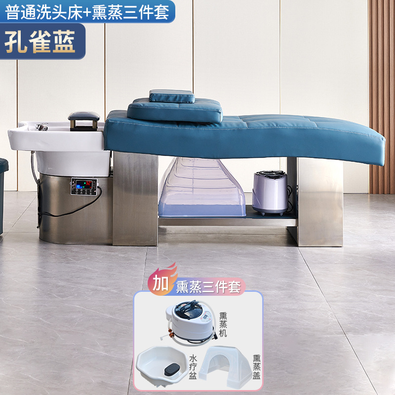 Azul Pavo Real-cama de lavabo de cerámica + CIRCULACIÓN DE AGUA + Fumigación