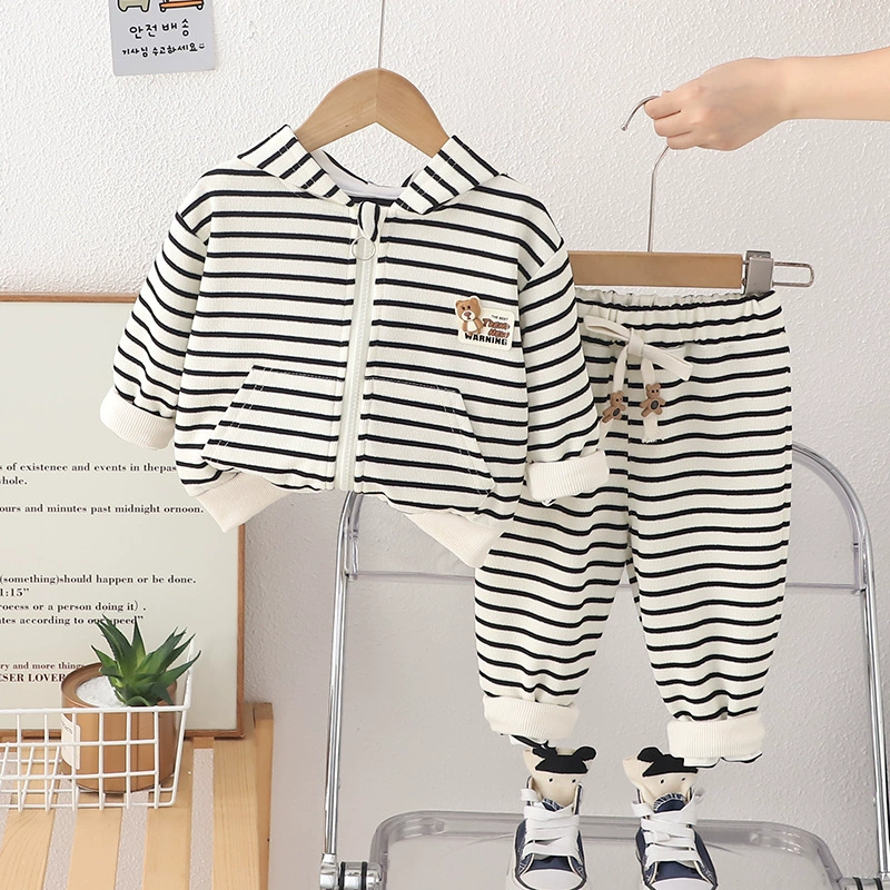 Spring long-sleeve, set for early age, Korean style, children's clothing