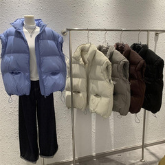 外贸跨境大码羽绒棉背心女士2025新款秋冬季好看叠穿保暖马夹外套
