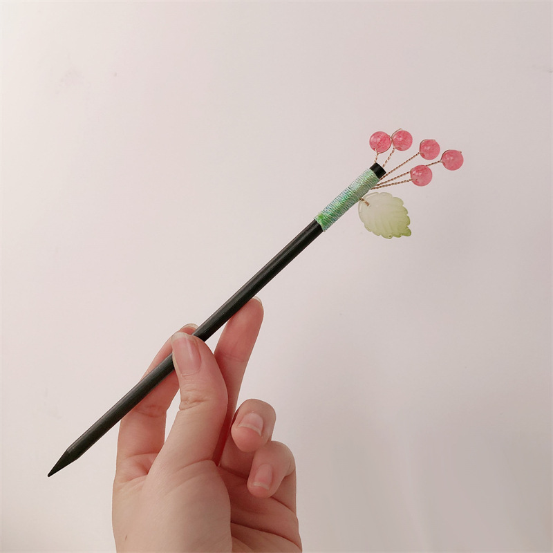 Horquilla de borla de estilo antiguo para mujer, tocado de Hanfu retro de alta gama, nueva horquilla de madera china, horquilla de paso, accesorios para el cabello