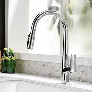 Kitchen Three-In-One Faucet for Direct Drinking, Water Purification, Hot and Cold Multi-Function Pull-Out Household Sink