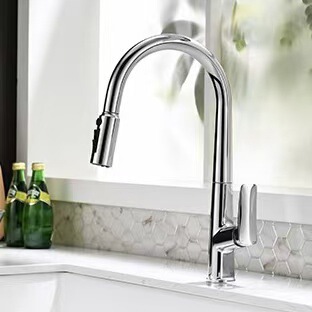 Kitchen Three-In-One Faucet with Water Purification, Hot and Cold Water, Multi-Functional Pull-Out Household Sink Faucet