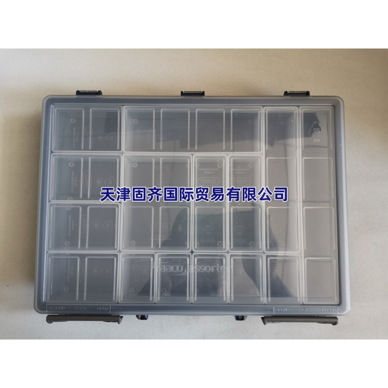 Raaco 15格透明塑料盒零件收纳盒 136211, 57mm x 338mm x 261mm
