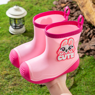 Children's Rain Boots Baby's Rain Boots New Cute Cartoon Children's Water Shoes Outdoor Waterproof Non-slip Dinosaur Men's and Women's Children's Shoes