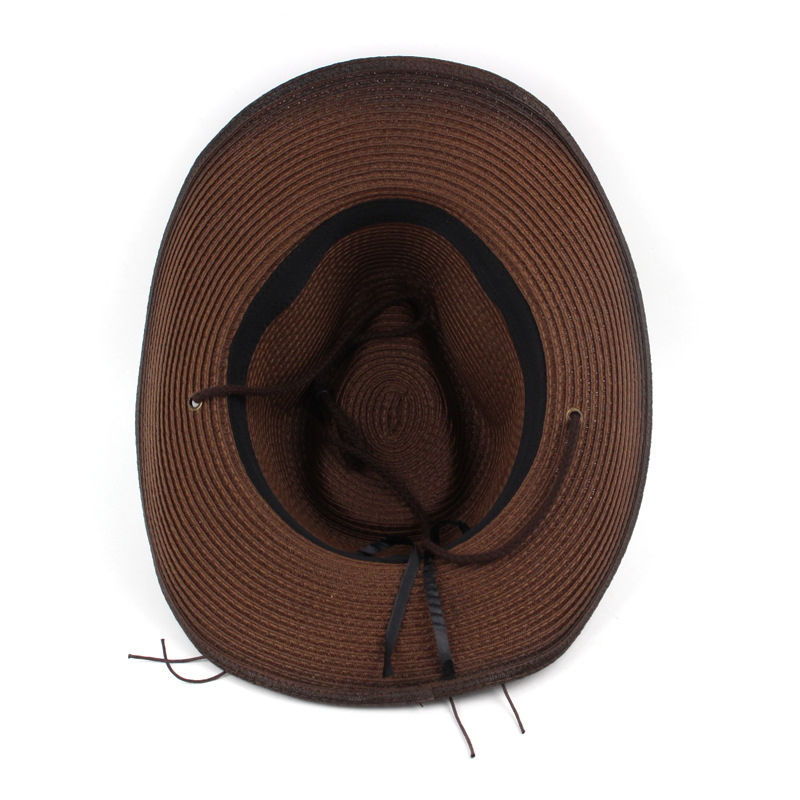 Nuevos productos de comercio exterior transfronterizo para hombres y mujeres de género neutro sombrero de vaquero sombrero de paja al aire libre sombrero de estilo retro europeo y americano