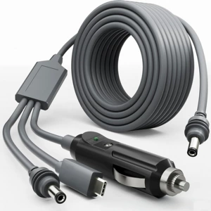 Cross-border MINI Cigarette Lighter DC Three-in-One Car Cigarette Lighter Charging Cable Car Equipment Mini Waterproof Connection Cable