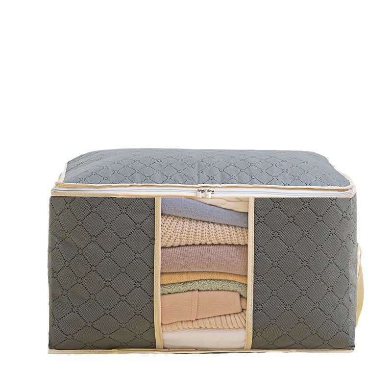 Cinco edredón de tela no tejida bolsa de almacenamiento visual bolsa de organización de ropa práctica bolsa de almacenamiento de ropa doméstica en movimiento