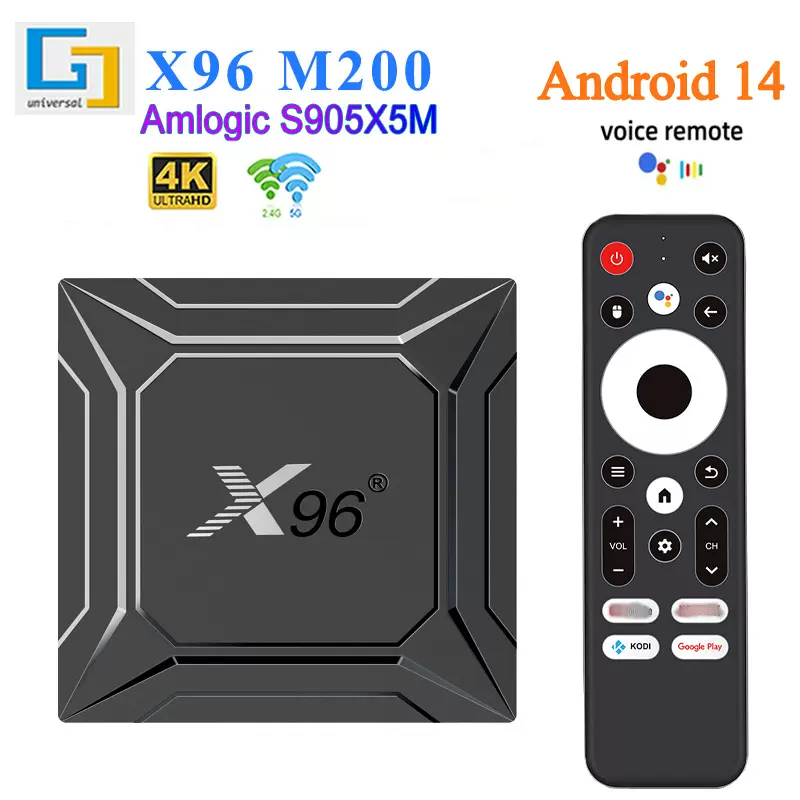 外贸X96 M200机顶盒家用娱乐安卓14电视盒子蓝牙4K高清tv box批发