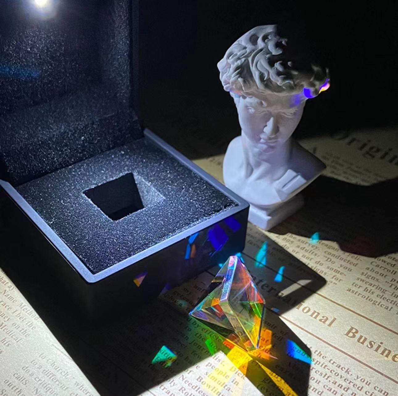 Sun Catcher combinación de colores Prisma Cubo Luz colorido refracción galvanoplastia decoración escritorio sol mujer regalo cumpleaños