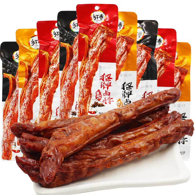 Rural Fragrance Signboard Braised Neck Sugar and Vinegar Flavor Black Duck Flavor Ready-to-Eat Braised Meat Whole Chicken Neck Snack Craving Snack Not Air-Dried Duck Neck