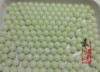 High -bright night light stone beads yellow green light night pearl handmade loose beads with poreless children's fluorescent stone round beads DIY