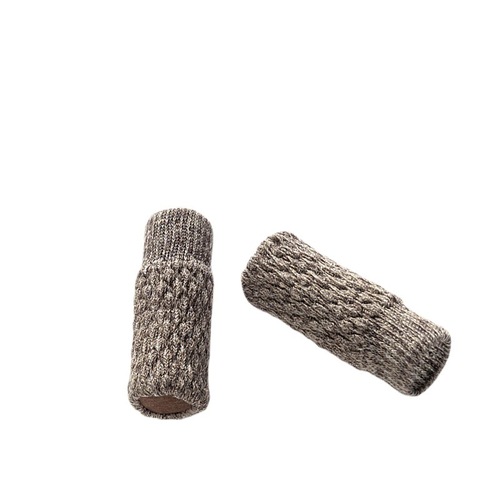 Knitted chair foot cover silicone wool floor protective cover thickened wear-resistant anti-slip silent stool chair felt foot pad
