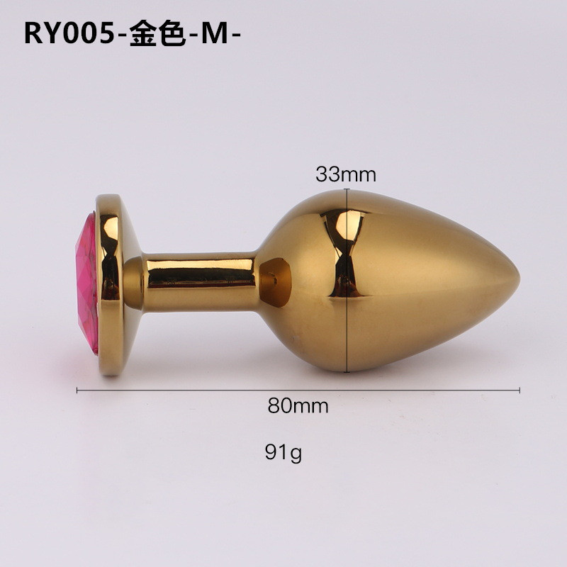 Volver corte metal anal plug adulto hombres y mujeres SM compartir masturbación clímax sexy anal plug adulto suministros pequeño mediano grande