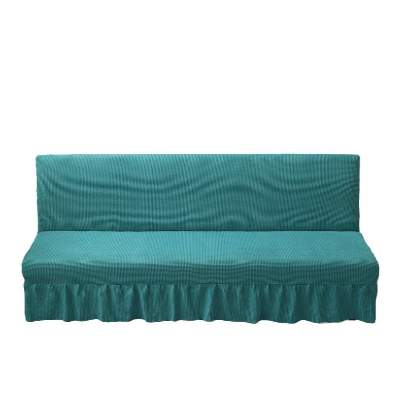 Foldable Bed Simple Armless Universal Elastic Sofa Cover With Skirt For Lazy People_voghion.com