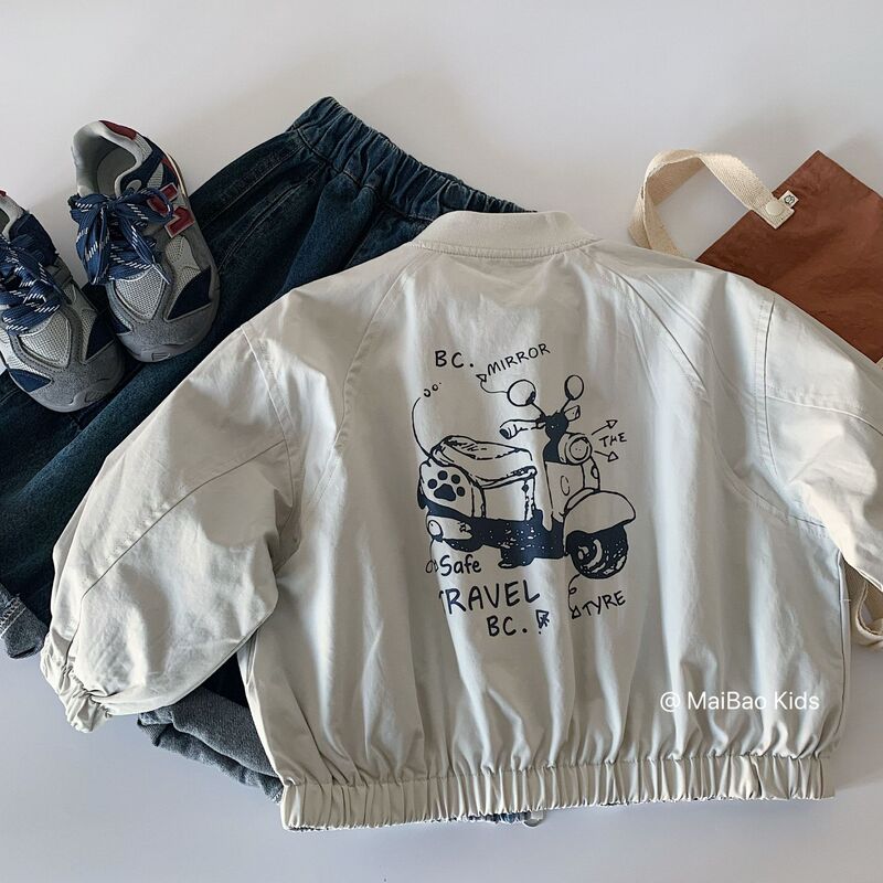 Mabao Boys' Autumn Jacket 2026 New Style Children's Reversible Stylish Jacket Top Baby Stylish Spring and Autumn Outfit
