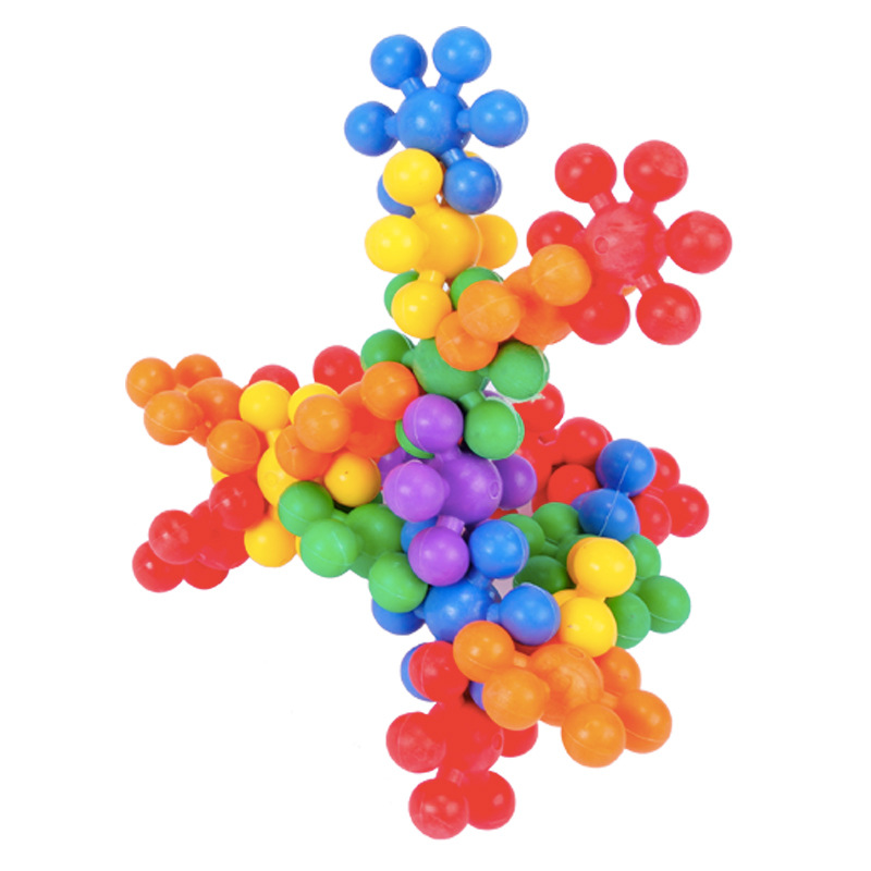 Bloqueo de ciruela esférico sensorial de los niños mano-ojo coordinación de inserción y inserción giratoria área de construcción de jardín de infantes juguete de ensamblaje inteligente