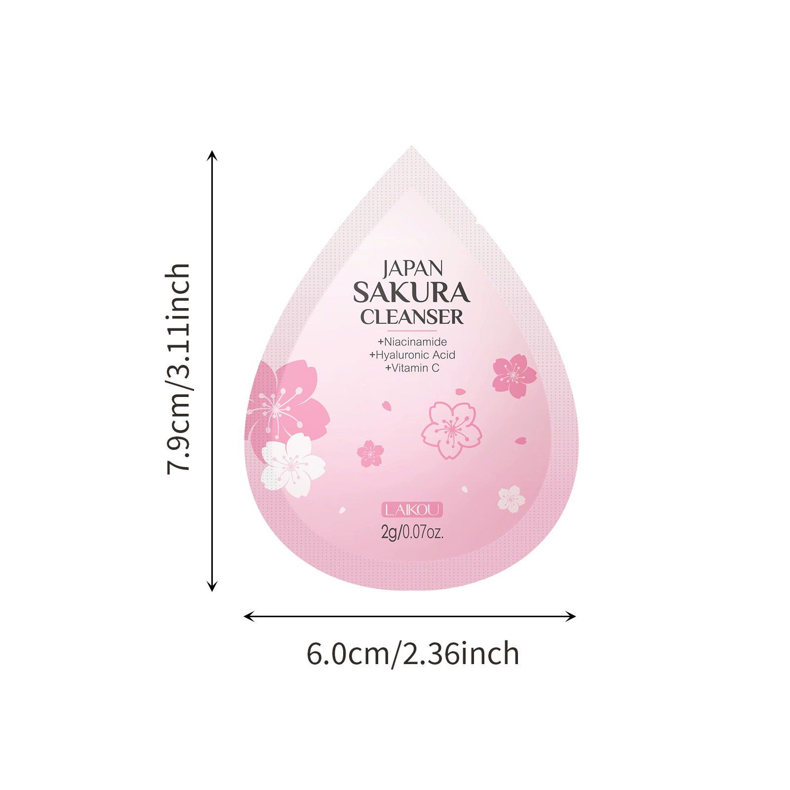 Набор образцов Sakura ухода за кожей (LAIKOU) — очищающее средство, тонер, лосьон, эссенция крем в sachets по 2 мл