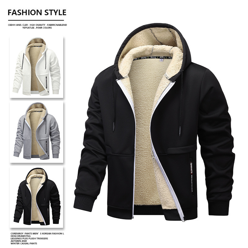 European Size Cross-Border Hot-Selling Product: Spring and Autumn Thickened Lamb Wool Sweatshirt, Carhartt Warm Jacket, Workwear Style, Customizable