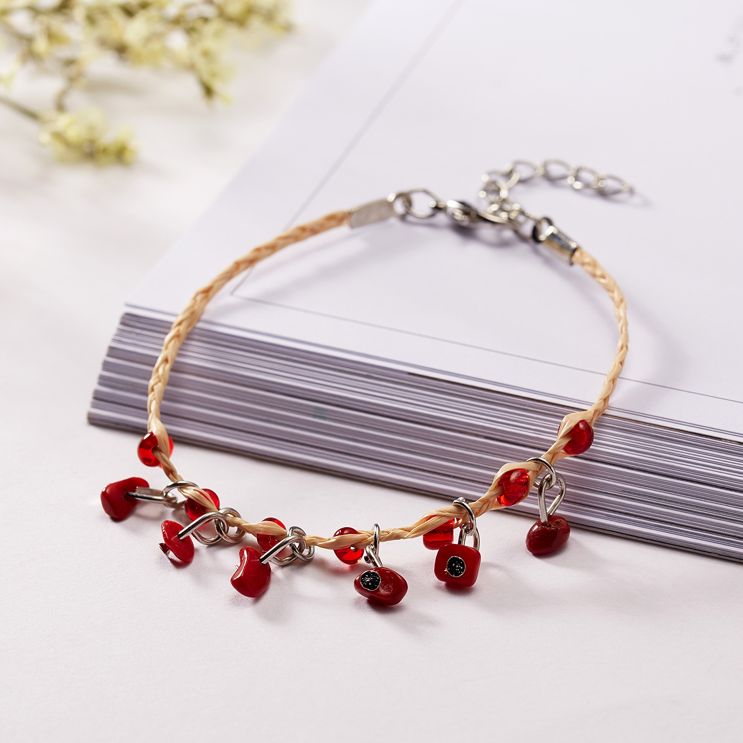Fashion Geometric Alloy Knitting Natural Stone Bracelets