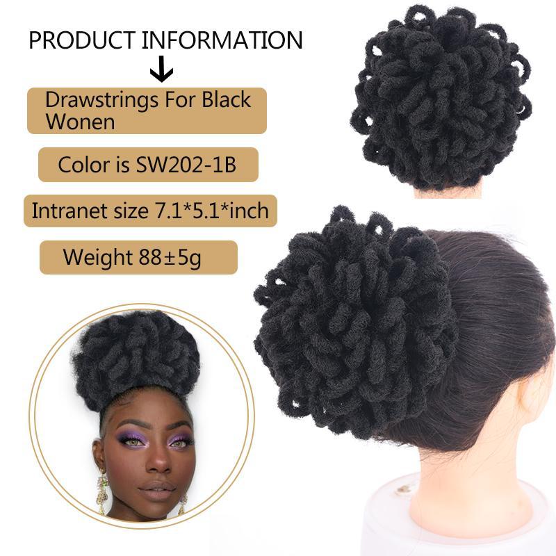 Wig Hip Hop Small Roll Dirty Braid African Black Caterpillar Hair Pack Fluffy Bract Ball Head